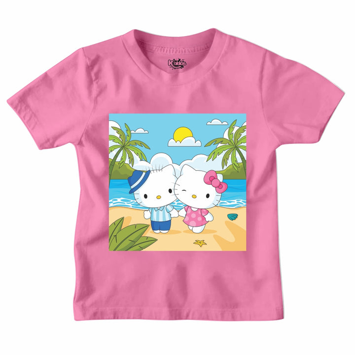 HELLO KITTI SUMMER BEACH T-SHIRT