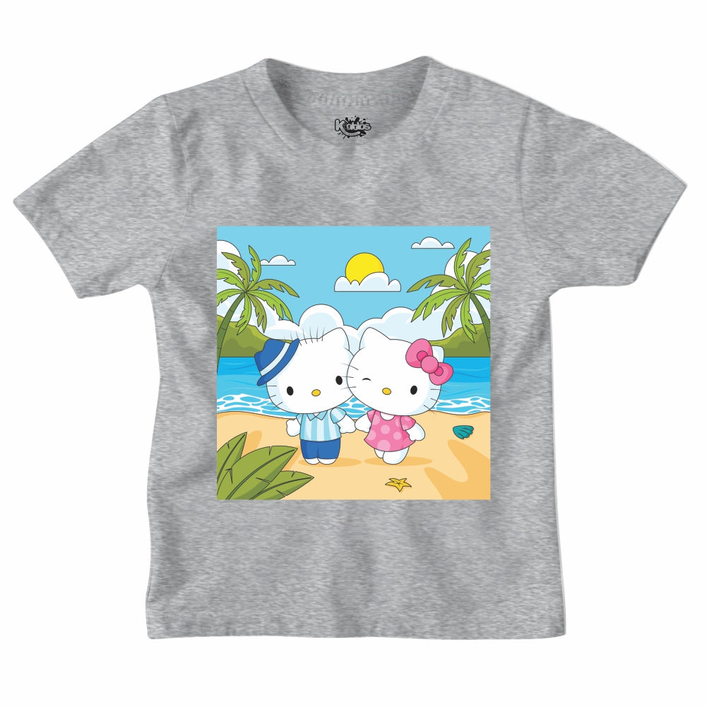HELLO KITTI SUMMER BEACH T-SHIRT