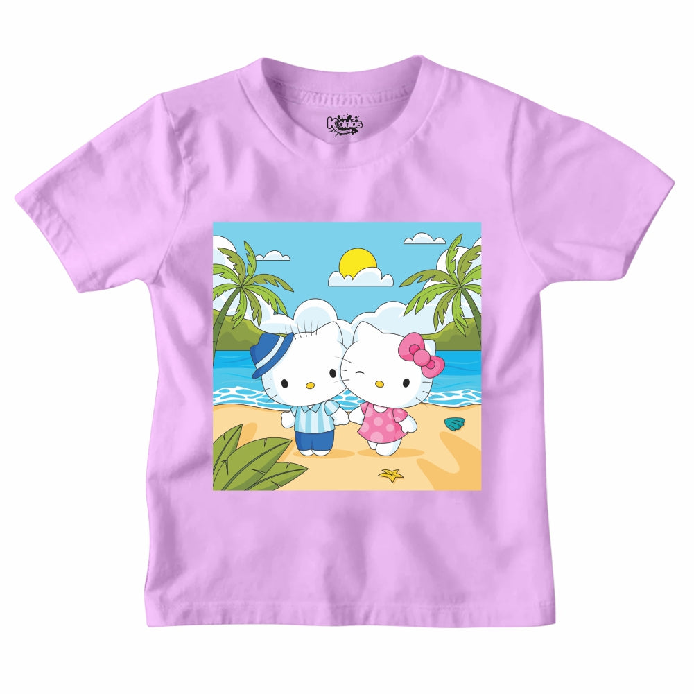 HELLO KITTI SUMMER BEACH T-SHIRT