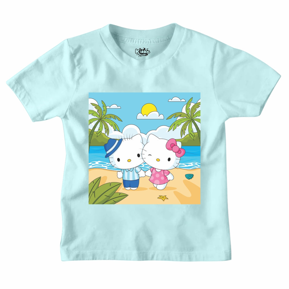 HELLO KITTI SUMMER BEACH T-SHIRT