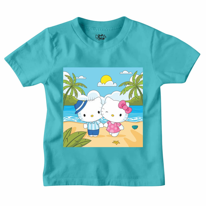 HELLO KITTI SUMMER BEACH T-SHIRT