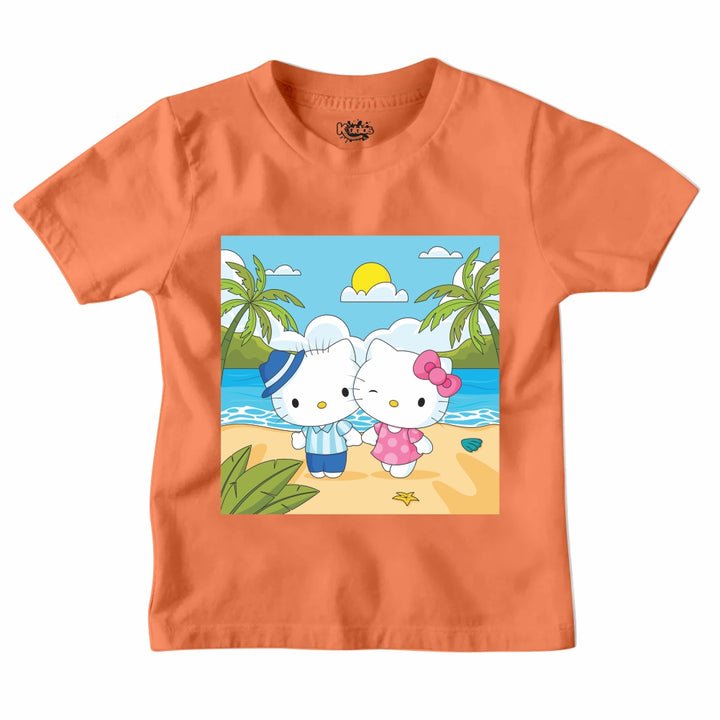 HELLO KITTI SUMMER BEACH T-SHIRT