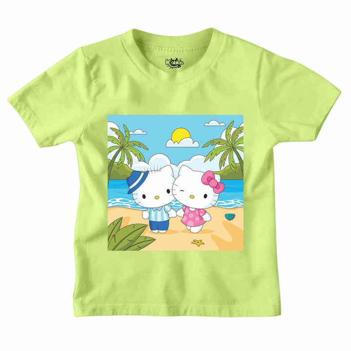 HELLO KITTI SUMMER BEACH T-SHIRT
