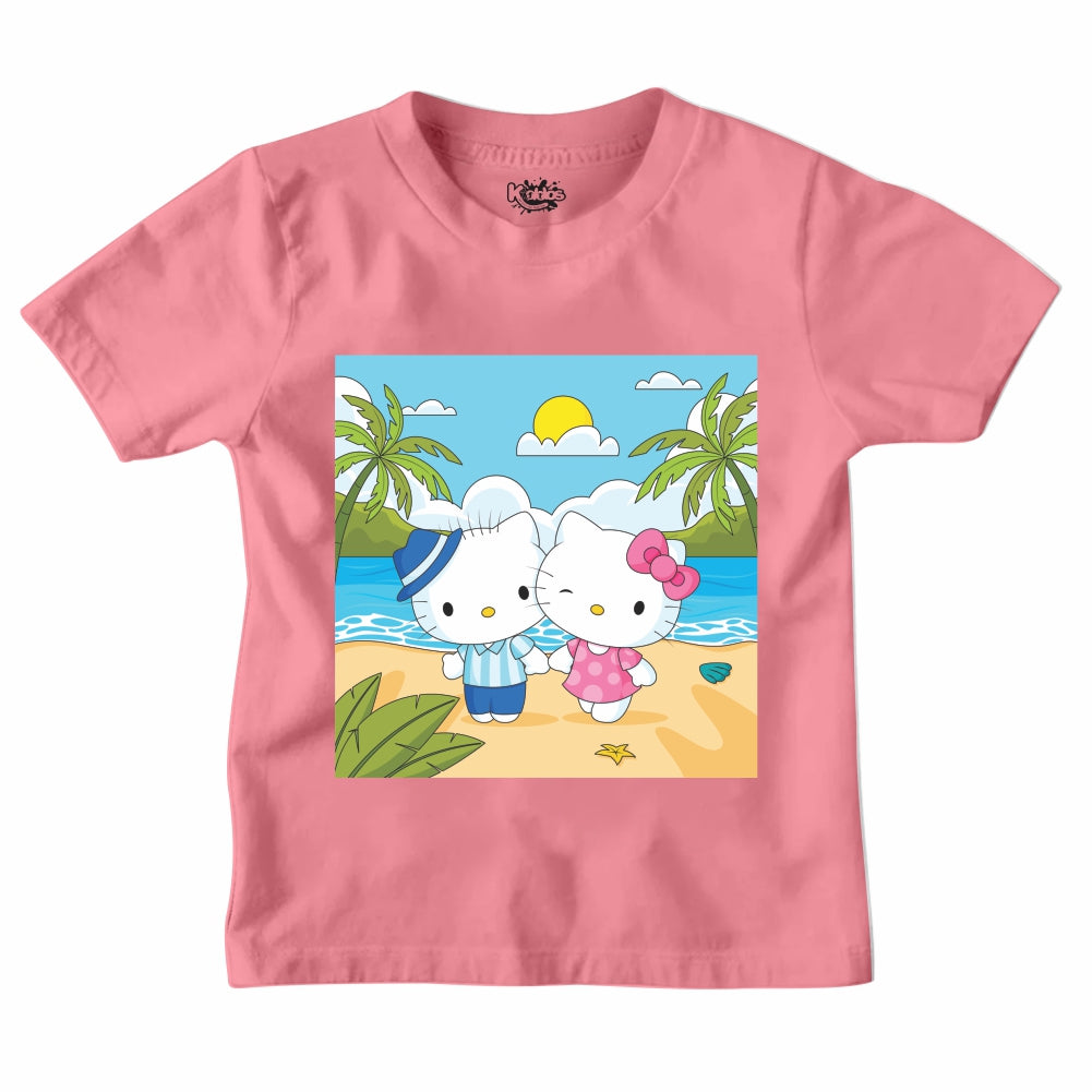HELLO KITTI SUMMER BEACH T-SHIRT