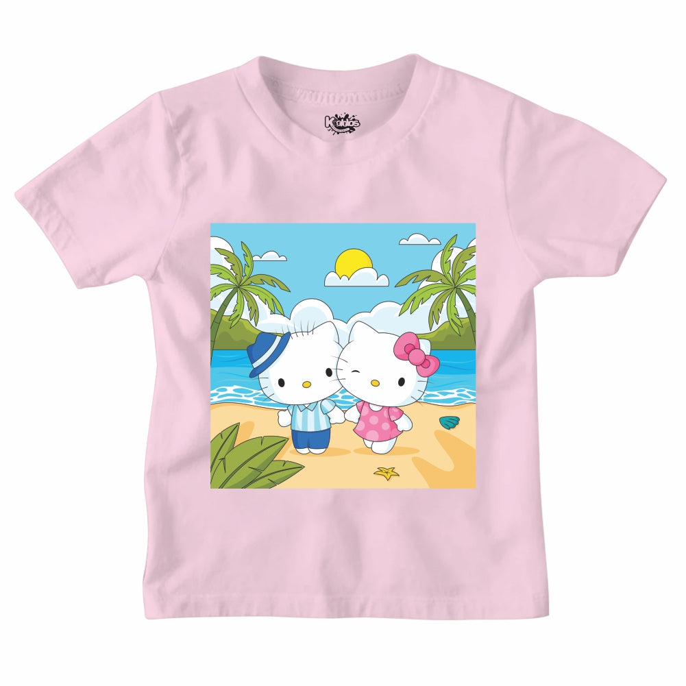 HELLO KITTI SUMMER BEACH T-SHIRT