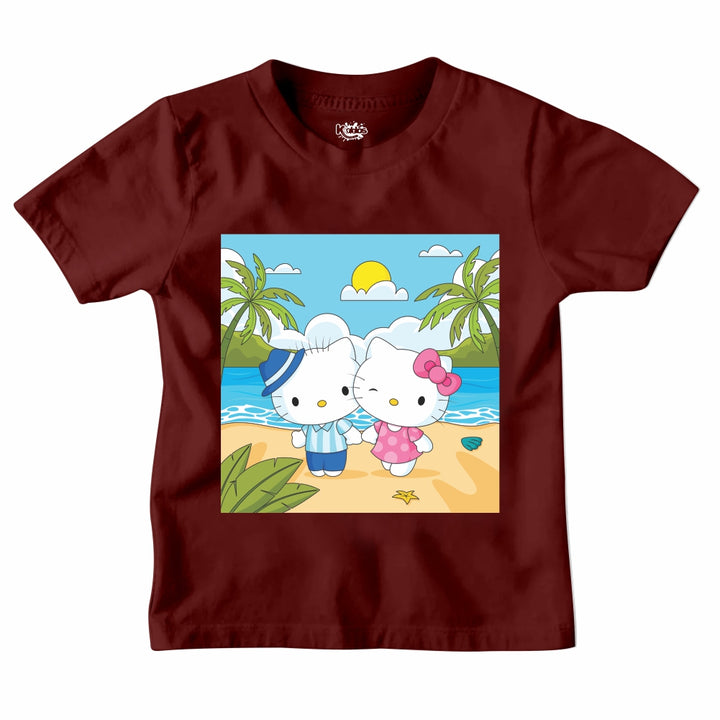 HELLO KITTI SUMMER BEACH T-SHIRT