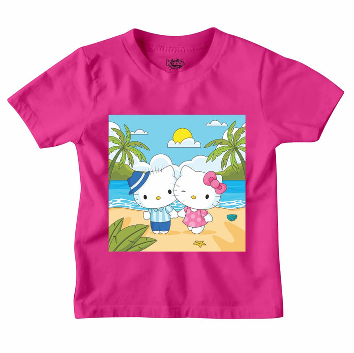 HELLO KITTI SUMMER BEACH T-SHIRT