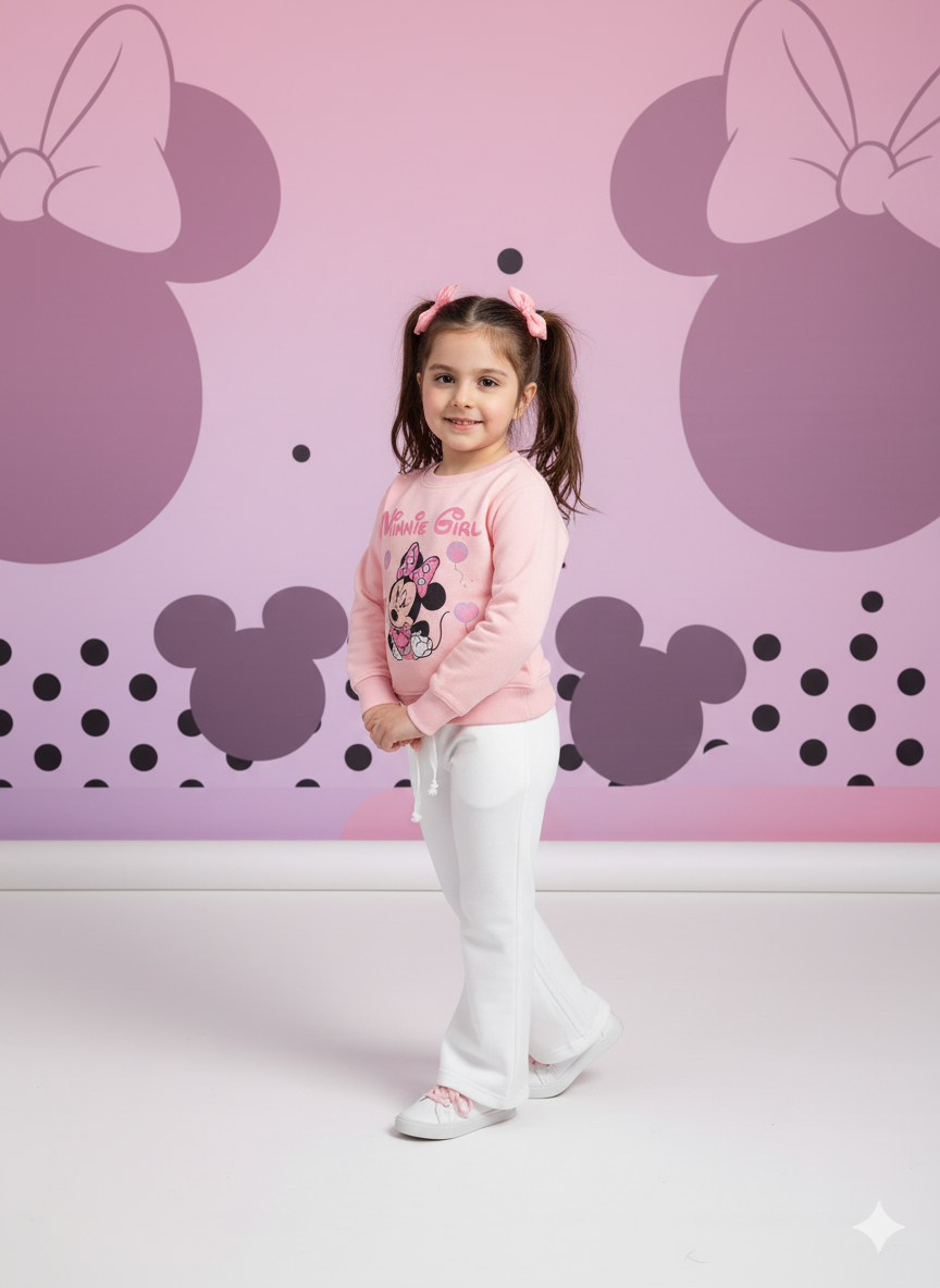 MINNIE GIRL WIDE LEG FLEECE PAIR