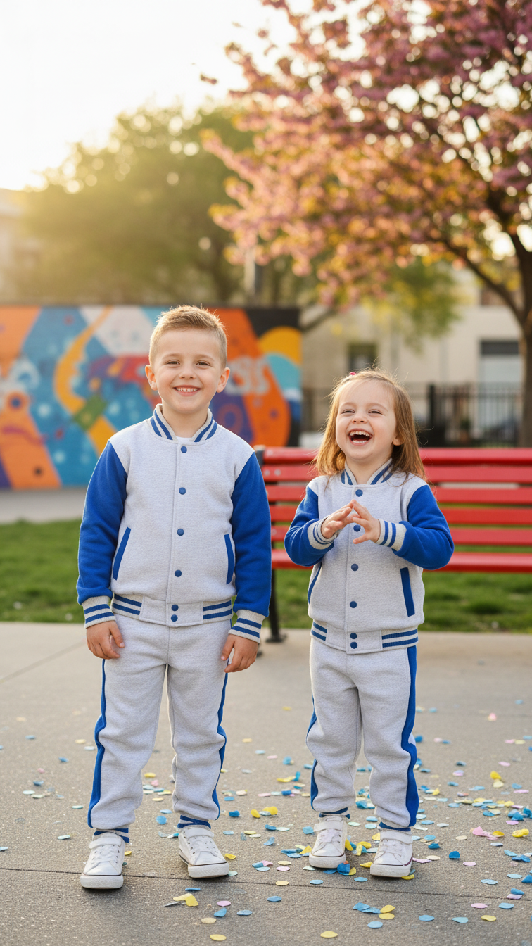 GREY ROYAL (Varsity Jacket pair) Premium Quality