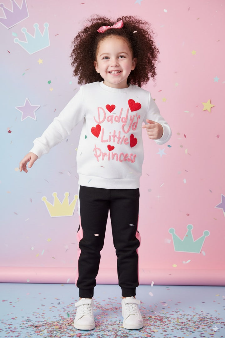 DADDY LITTLE PRINCESS PUFF PRINTED FLEECE PAIR