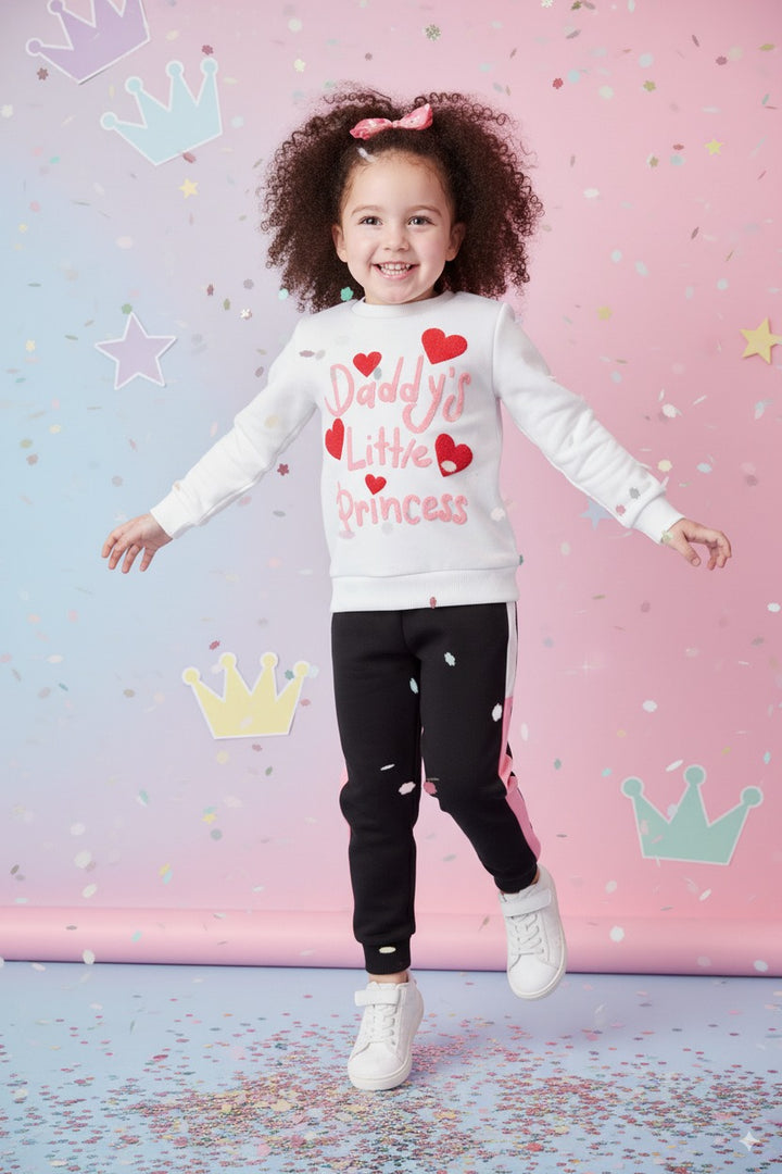 DADDY LITTLE PRINCESS PUFF PRINTED FLEECE PAIR