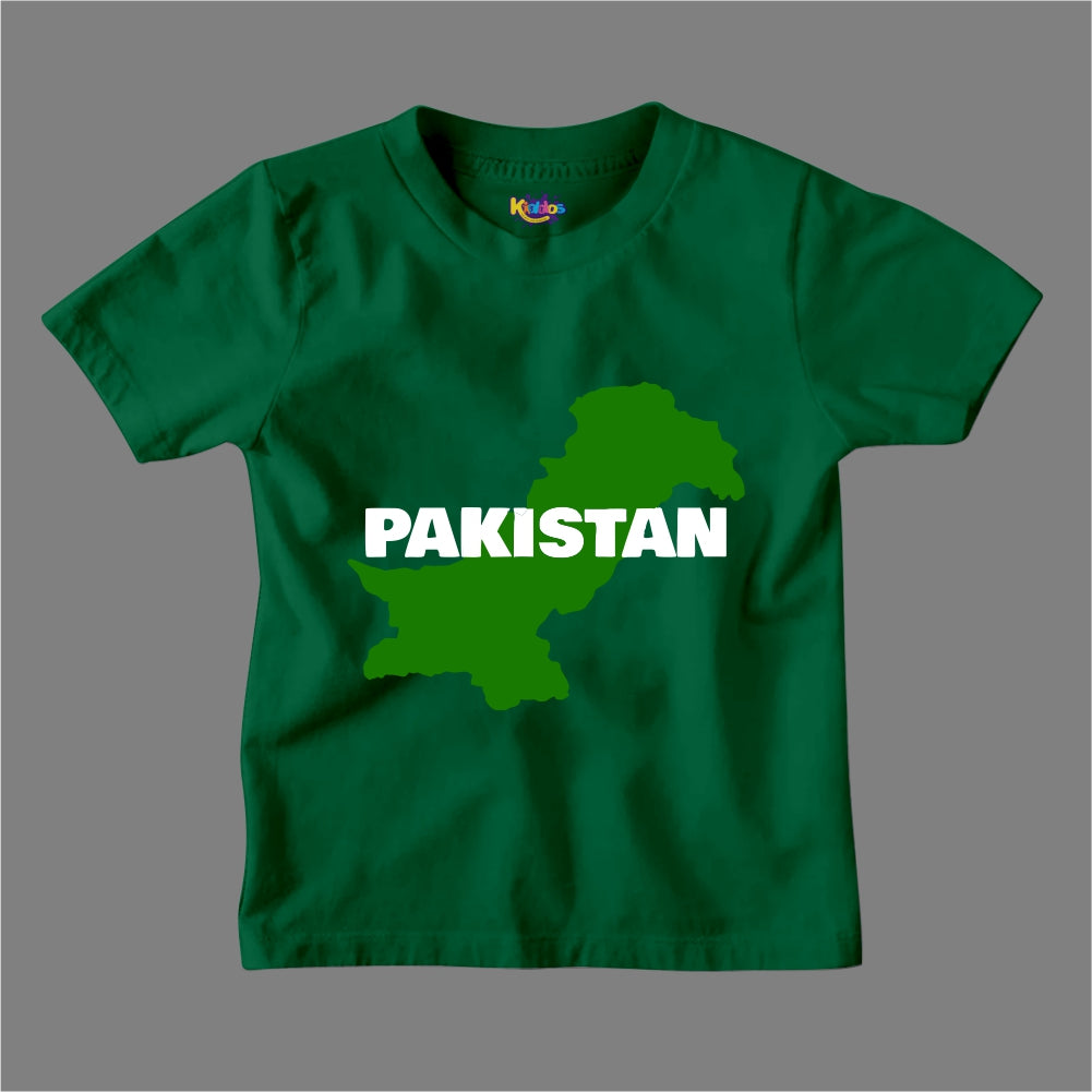 14 AUGUST MAP OF PAKISTAN T-SHIRT